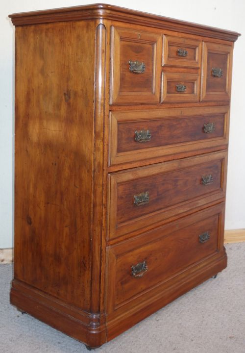 LARGE VICTORIAN MAHOGANY PINE CHEST OF DRAWERS - ADDITIONAL PHOTO 3