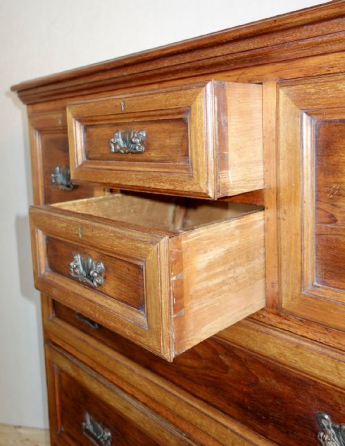 LARGE VICTORIAN MAHOGANY PINE CHEST OF DRAWERS - ADDITIONAL PHOTO 5