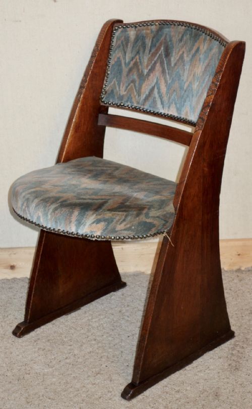 SET OF FOUR OAK ARTS CRAFTS LIBERTY CINEMA CHAIRS - ADDITIONAL PHOTO 6