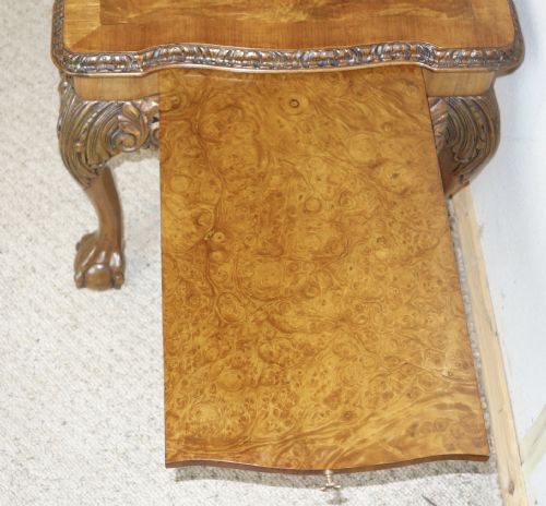 LONGJOHN CARVED WALNUT COFFEE TABLE WITH SLIDES - ADDITIONAL PHOTO 6