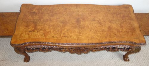 LONGJOHN CARVED WALNUT COFFEE TABLE WITH SLIDES - ADDITIONAL PHOTO 8