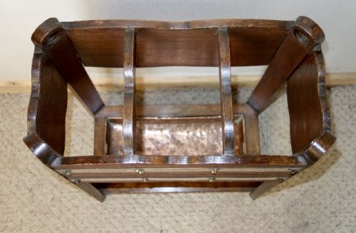 ARTS CRAFTS OAK STICK STAND - ADDITIONAL PHOTO 1