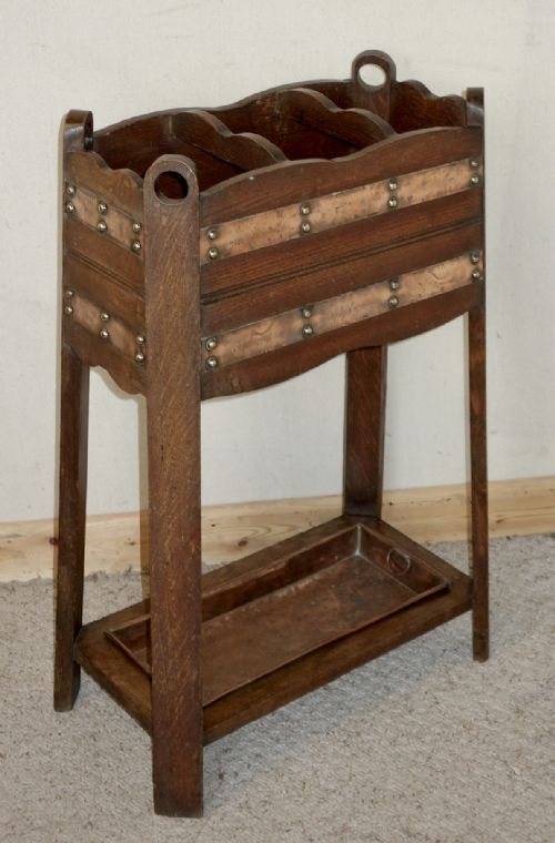 ARTS CRAFTS OAK STICK STAND - ADDITIONAL PHOTO 7