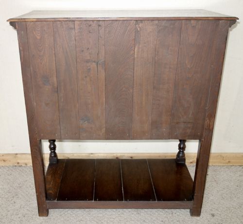 CARVED DISTRESSED IPSWICH OAK CUPBOARD - ADDITIONAL PHOTO 7