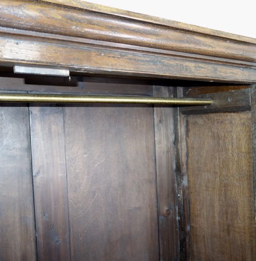 DARK SOLID OAK DOUBLE DOOR WARDROBE - ADDITIONAL PHOTO 8