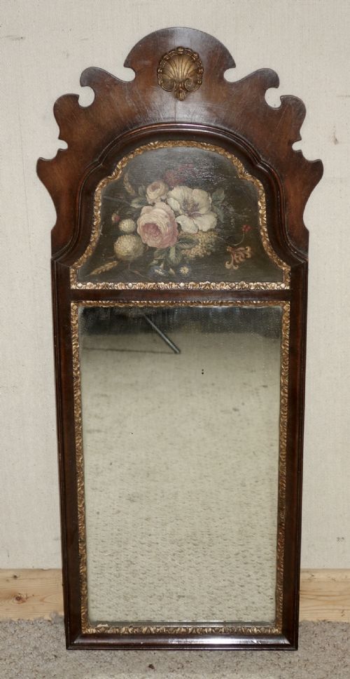 small wall mirror with oil painting gilt - CATEGORY: ANTIQUE MIRRORS - DATED 1920