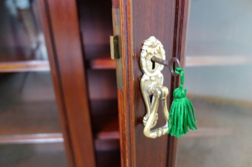 MAHOGANY VICTORIAN GLAZED BOOKCASE - ADDITIONAL PHOTO 8