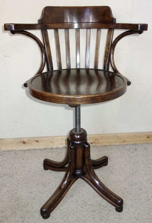 BENTWOOD THONET DESK SWIVEL CHAIR - ADDITIONAL PHOTO 8