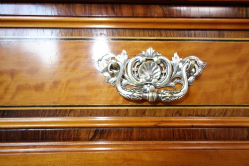 SATINWOOD EDWARDIAN MARQUETRY BEDSIDE CUPBOARD - ADDITIONAL PHOTO 5