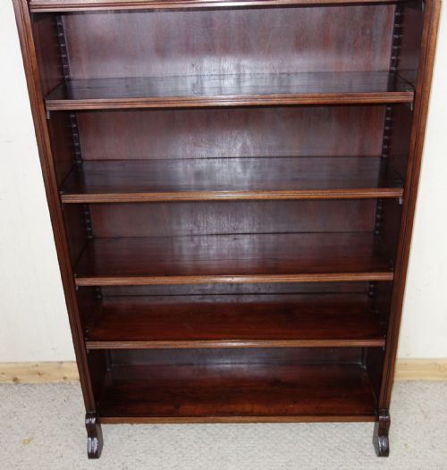 TALL OPEN NARROW MAHOGANY BOOKCASE - ADDITIONAL PHOTO 1