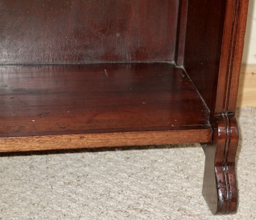 TALL OPEN NARROW MAHOGANY BOOKCASE - ADDITIONAL PHOTO 3