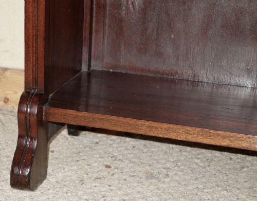 TALL OPEN NARROW MAHOGANY BOOKCASE - ADDITIONAL PHOTO 4