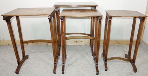 FRENCH ART NOUVEAU GALL INSPIRED NEST OF FOUR TABLES - ADDITIONAL PHOTO 11