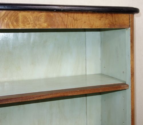 FIGURED WALNUT OPEN BOOKCASE - ADDITIONAL PHOTO 1