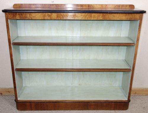 FIGURED WALNUT OPEN BOOKCASE - ADDITIONAL PHOTO 2