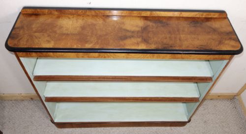 FIGURED WALNUT OPEN BOOKCASE - ADDITIONAL PHOTO 3