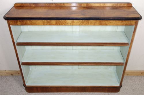 FIGURED WALNUT OPEN BOOKCASE - ADDITIONAL PHOTO 6