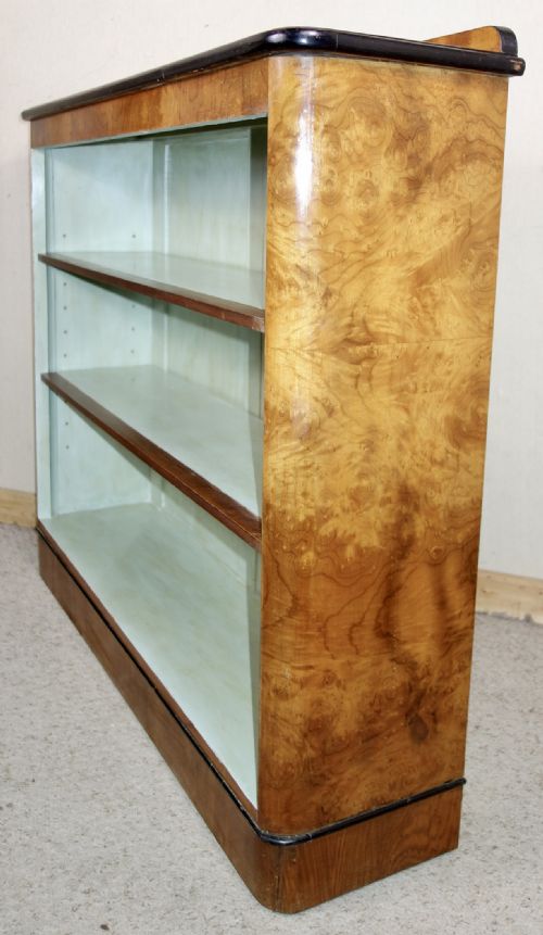 FIGURED WALNUT OPEN BOOKCASE - ADDITIONAL PHOTO 7
