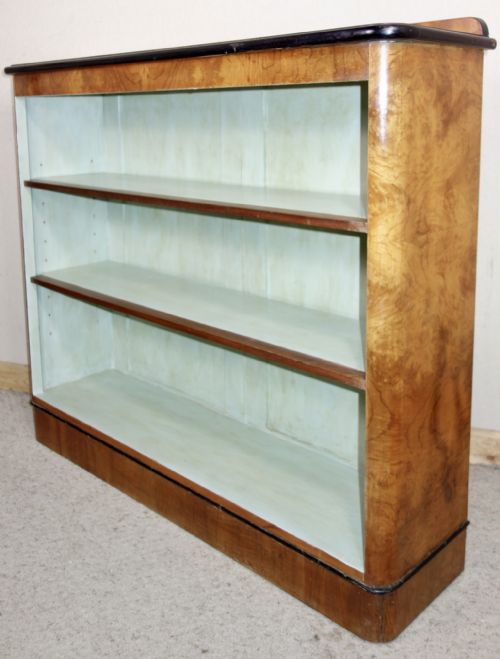 FIGURED WALNUT OPEN BOOKCASE - ADDITIONAL PHOTO 8