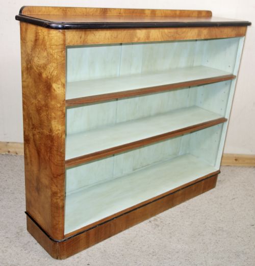 FIGURED WALNUT OPEN BOOKCASE - ADDITIONAL PHOTO 9
