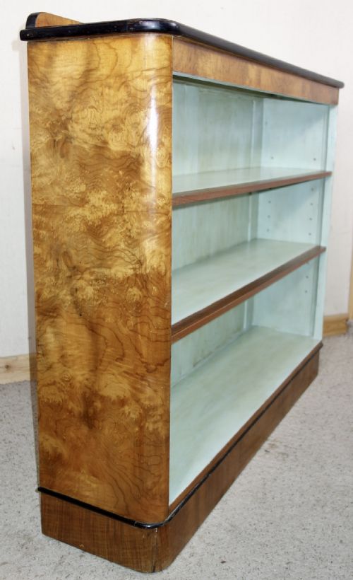 FIGURED WALNUT OPEN BOOKCASE - ADDITIONAL PHOTO 10