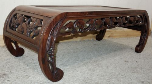 CHINESE HARDWOOD OPIUM COFFEE TABLE - ADDITIONAL PHOTO 2