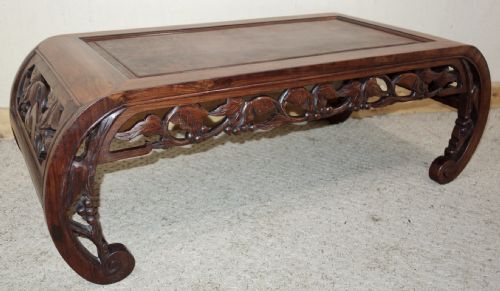 CHINESE HARDWOOD OPIUM COFFEE TABLE - ADDITIONAL PHOTO 3