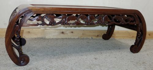 CHINESE HARDWOOD OPIUM COFFEE TABLE - ADDITIONAL PHOTO 8
