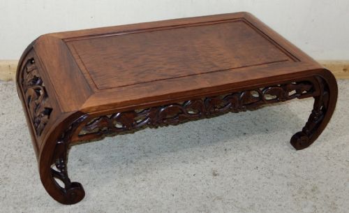 CHINESE HARDWOOD OPIUM COFFEE TABLE - ADDITIONAL PHOTO 9
