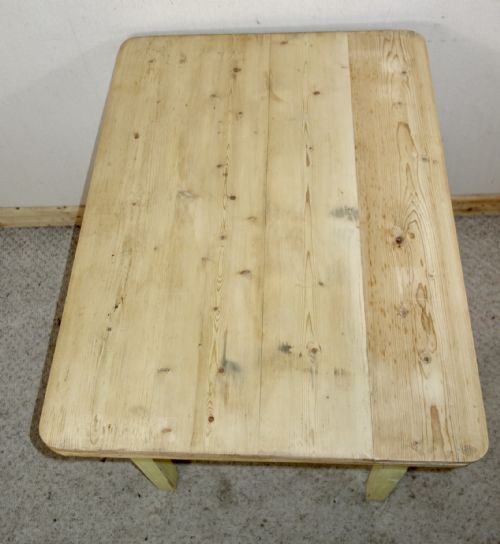 PAINTED PINE KITCHEN TABLE WITH DRAWER - ADDITIONAL PHOTO 7