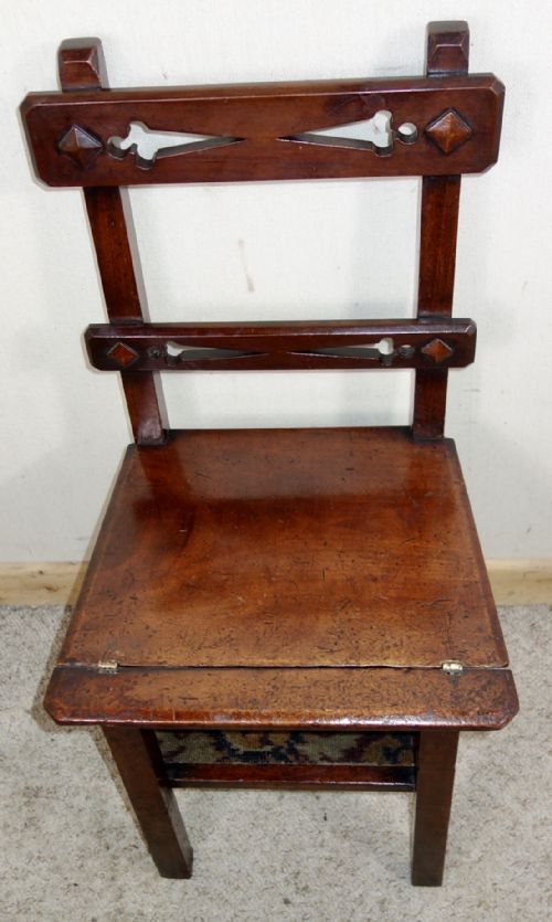 METAMORPHIC VICTORIAN MAHOGANY LIBRARY CHAIR STEPS - ADDITIONAL PHOTO 4