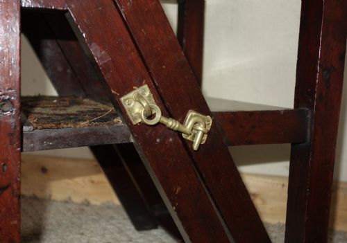 METAMORPHIC VICTORIAN MAHOGANY LIBRARY CHAIR STEPS - ADDITIONAL PHOTO 13