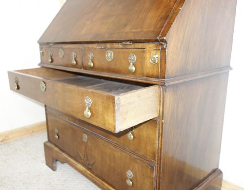 WALNUT BUREAU BOOKCASE - ADDITIONAL PHOTO 4
