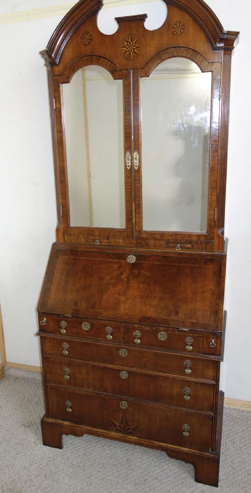 WALNUT BUREAU BOOKCASE - ADDITIONAL PHOTO 7