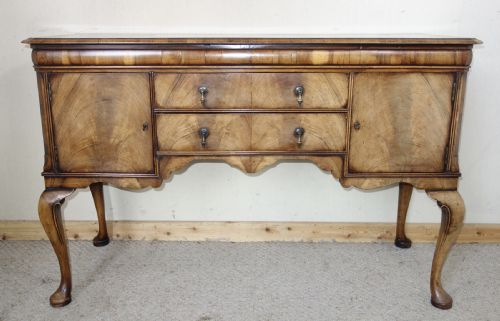 distressed walnut sideboard - CATEGORY: ANTIQUE SIDEBOARDS - DATED 1910