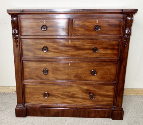 victorian mahogany chest of drawers - CATEGORY: ANTIQUE CHEST OF DRAWERS - DATED VICTORIAN