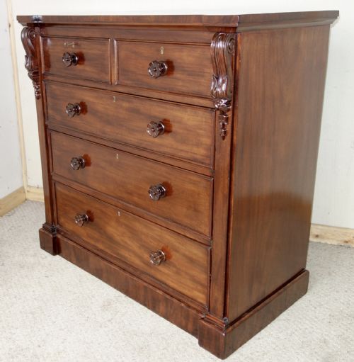 VICTORIAN MAHOGANY CHEST OF DRAWERS - ADDITIONAL PHOTO 5