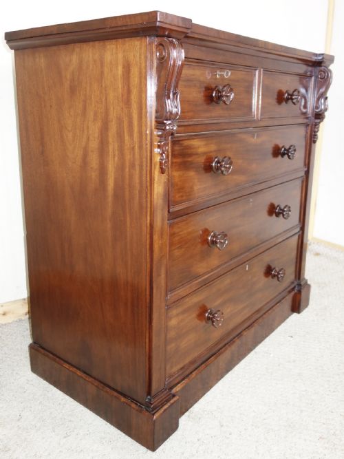 VICTORIAN MAHOGANY CHEST OF DRAWERS - ADDITIONAL PHOTO 6