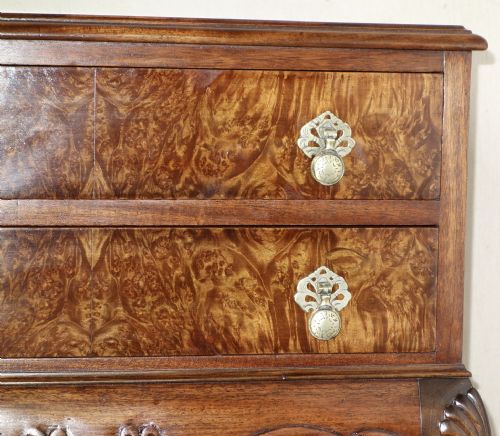 TWO DRAWER WALNUT SIDE TABLE - ADDITIONAL PHOTO 3