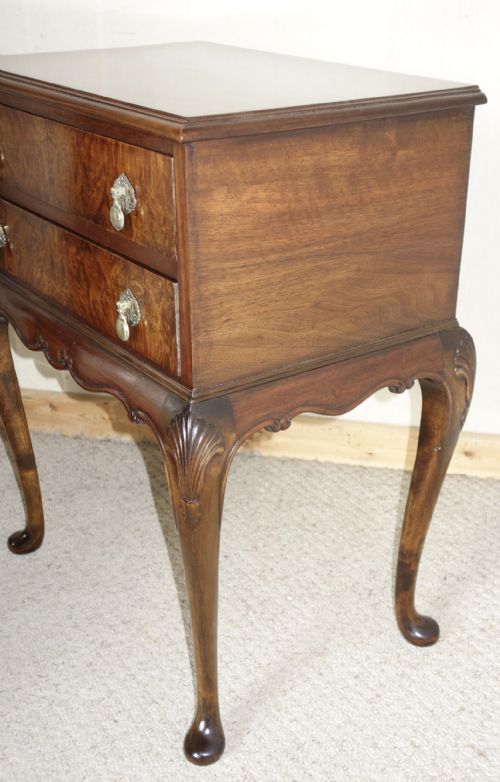 TWO DRAWER WALNUT SIDE TABLE - ADDITIONAL PHOTO 4
