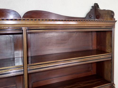 AESTHETIC MOVEMENT MAHOGANY BOOKCASE - ADDITIONAL PHOTO 2