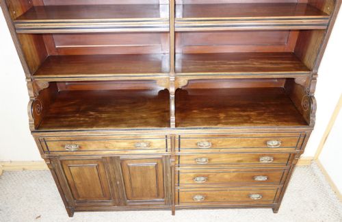 AESTHETIC MOVEMENT MAHOGANY BOOKCASE - ADDITIONAL PHOTO 3