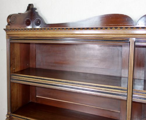 AESTHETIC MOVEMENT MAHOGANY BOOKCASE - ADDITIONAL PHOTO 4