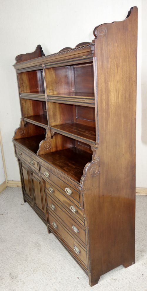 AESTHETIC MOVEMENT MAHOGANY BOOKCASE - ADDITIONAL PHOTO 11