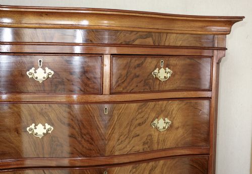 WALNUT CHEST ON CHEST OF DRAWERS - ADDITIONAL PHOTO 2