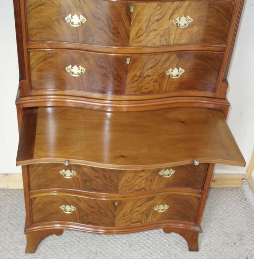 WALNUT CHEST ON CHEST OF DRAWERS - ADDITIONAL PHOTO 5