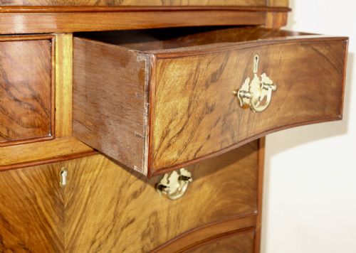 WALNUT CHEST ON CHEST OF DRAWERS - ADDITIONAL PHOTO 6