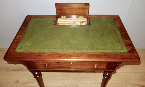 VICTORIAN WALNUT WRITING TABLE - ADDITIONAL PHOTO 1