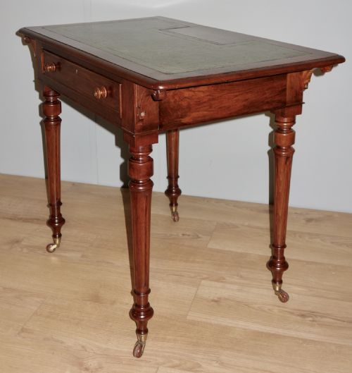 VICTORIAN WALNUT WRITING TABLE - ADDITIONAL PHOTO 8