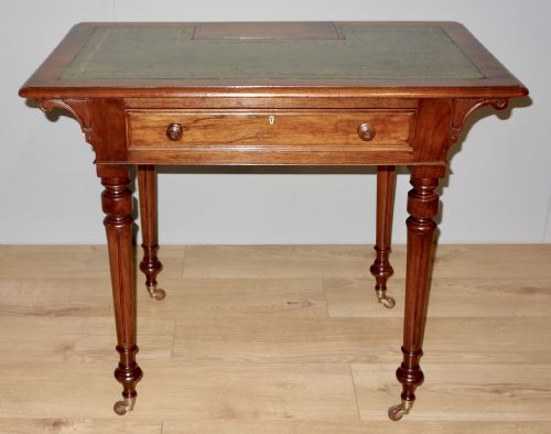 VICTORIAN WALNUT WRITING TABLE - ADDITIONAL PHOTO 10